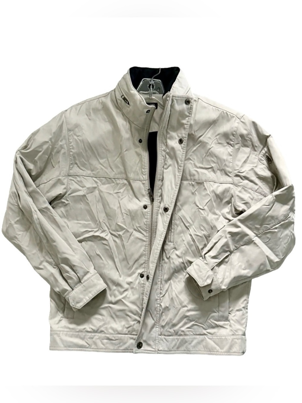 Michael Kors Mens Beige All Weather Zip Up Utility Jacket Coat (Medium) EUC